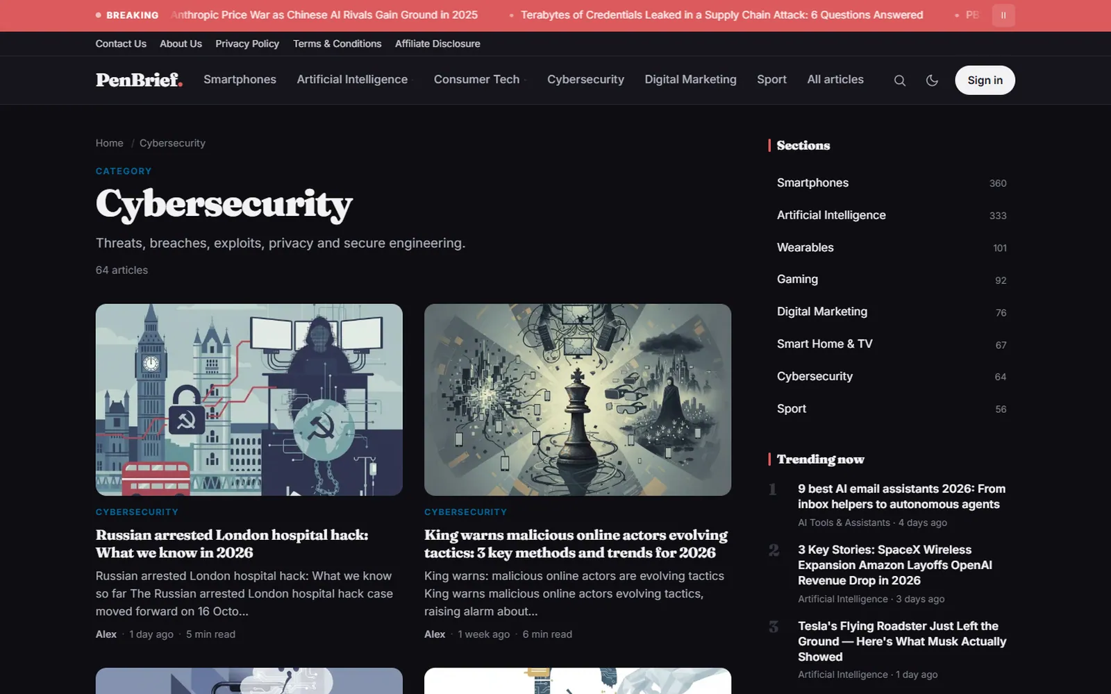 AI Content Publishing Platform: Category: cybersecurity
