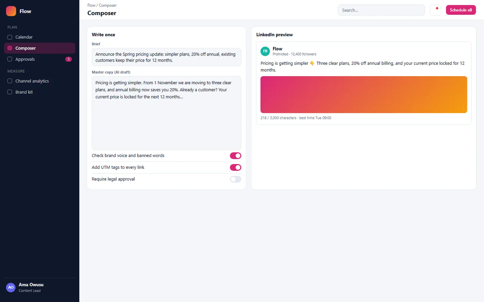 Automated Content Publishing: Composer