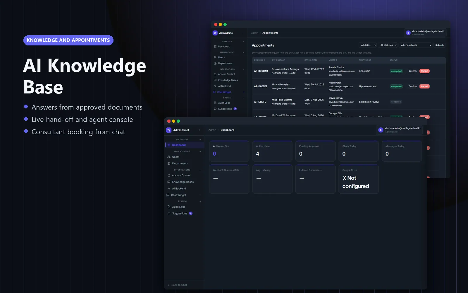 AI Knowledge Base and Appointments Platform: Overview